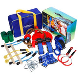 Cursa cu obstacole, pentru copii, portabil, set 17 piese si accesorii montane, Motion Sport Activities