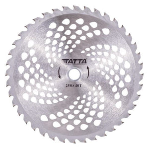 Disc circular vidia pentru motocoasa/trimmer, 250x25.4 mm, 40 dinti, Tatta