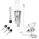 Kit pentru barmani, cocktail shaker, inox, set 11 piese, 700/400 ml, Springos