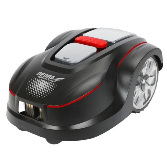 Robot de tuns gazon, cu acumulator 4Ah, incarcator, motor fara perii, control Wi-fi, 20 cm, Dedra