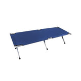 Pat pliabil camping, gradina, pescuit, poliester, structura metalica, bleumarin, max 110 kg, 186x70x43, Malatec