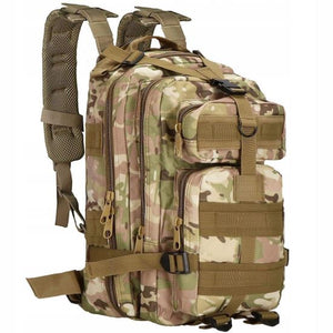 Ghiozdan/rucsac tactic, 4 compartimente, model Survival, camuflaj, verde, 23x24x42 cm, Springos