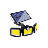 Lampa solara de perete, LED, cu senzor de miscare, 3 moduri iluminare, 1.8 W, 6000 lm, IP67, 28x9 cm, Izoxis 