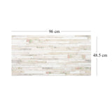 Panou decorativ, PVC, model piatra 3D, flori roz, 96x48.5 cm