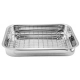 Tava cu capac pentru gratar, inox, 34.5x22.5x5.5 cm, Perfect Home