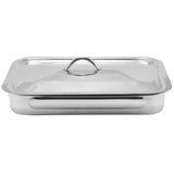 Tava cu capac pentru gratar, inox, 34.5x22.5x5.5 cm, Perfect Home