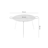 Disc pentru gratar, inox, cu picioare, 55x38 cm, Perfect Home