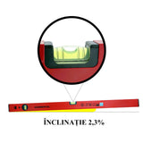 Nivela BASIC cu inclinatie 2,3% precizie 0,4mm/m 2 bule 80cm