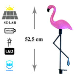 Lampa solara pentru gradina, 3 flamingo, 18x6x52 cm