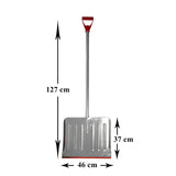 Lopata de zapada/cereale, aluminiu 46x37x127 cm, coada aluminiu