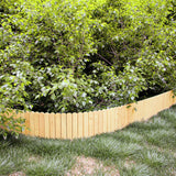 Gard de gradina decorativ din lemn, natur, 200x40 cm