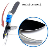 Foarfeca gradina, tip bypass, curbata, pentru trandafiri, pomi, vita de vie, 25.3 cm, Aquacraft