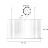 Grill, pentru gratar, dreptunghiular, metalic, 68x40 cm