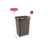 Cos rufe, 2 manere, capac, maro inchis, 60 L, 44x34x61 cm, Curver