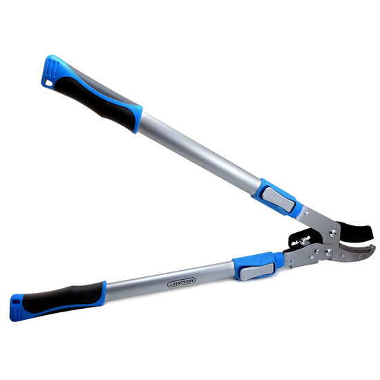 Foarfeca crengi, tip nicovala, cu clichet, maner aluminiu telescopic, 73.3 cm, Aquacraft