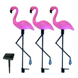 Lampa solara pentru gradina, 3 flamingo, 18x6x52 cm