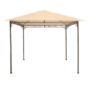 Pavilion pentru gradina/terasa, cadru metalic, crem, 3x3x2.55 m, Doina