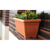 Jardiniera pentru flori cu sistem irigatie, maro, 7.5 L, 50x19x16 cm, Strend Pro