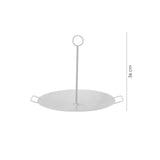 Disc pentru gratar, metalic, cu picioare si agatator, 48.7x32 cm, Perfect Home 