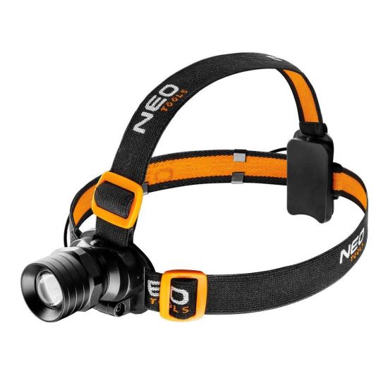 Lampa de cap, 250 lm, zoom, 3xAAA, NEO