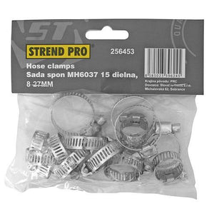 Coliere pentru furtun, set 15 buc, 8-27 mm Strend Pro