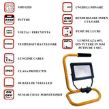 Proiector lucru, LED SMD, 30 W, 2250 lm, IP65, Dedra