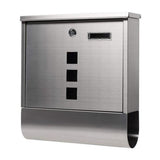 Cutie postala cu loc pentru ziar, inox, 30.5x9.5x33.5 cm, Springos