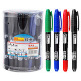 Marker permanent subtire, 2 capete, 4 culori, (set 36 buc), RICHMANN