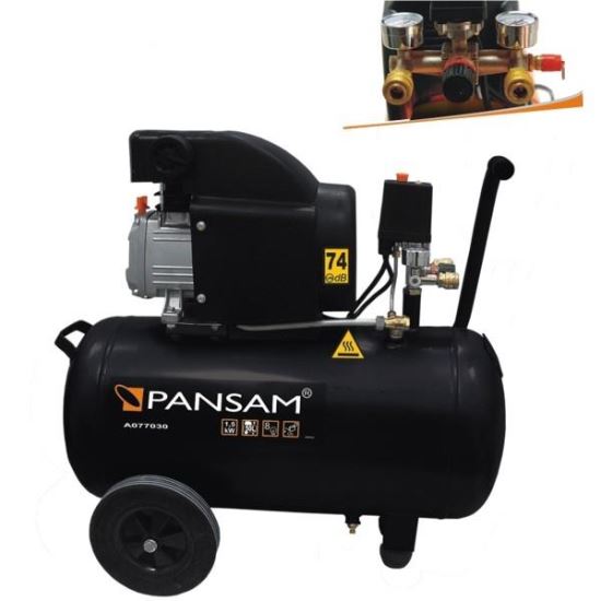 Compresor pe ulei, rezervor 50 L, 1500 W, 8 bar, 200 l/min, Dedra-Pansam