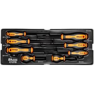 Set surubelnite late si cruce, sertar TIP A (385x150 mm) pentru dulap mobil, PH0-2, 3-6 mm, 45-100 mm, 8 buc, RICHMANN EXCLUSIVE