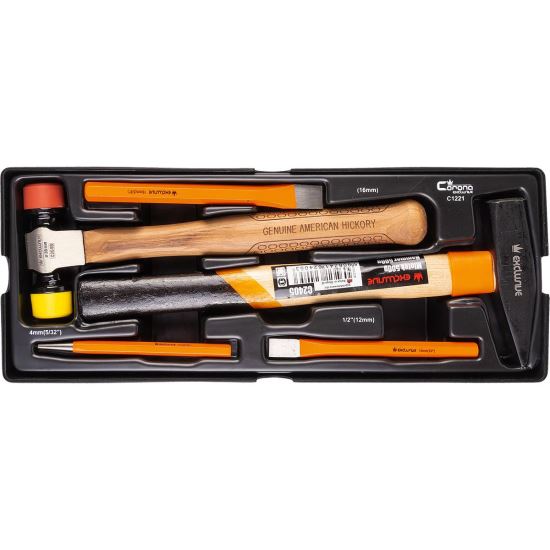 Set tinichigerie, ciocan si dalti, sertar TIP A (385x150 mm) pentru dulap mobil, 5 elemente, RICHMANN EXCLUSIVE