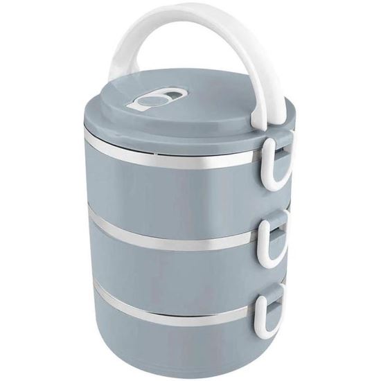 Cutie termoizolanta, sufertas, pentru transport alimente, 3 piese, 1.5 L, albastru, Magic Home