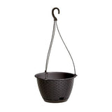 Ghiveci decorativ suspendat de flori, rotund, 24.3x16 cm, maro, Ratolla W