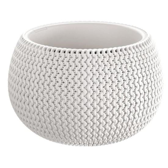 Ghiveci decorativ de flori, rotund, alb, 29x19.5 cm, Splofy Bowl