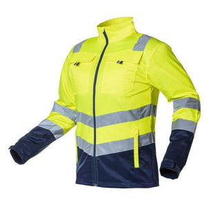 Geaca de lucru slim fit, reflectorizanta, galben, model Visibility, marimea XXL/58, NEO