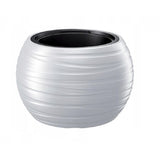 Ghiveci decorativ de flori, rotund, alb, 39.6x26 cm, Maze Bowl