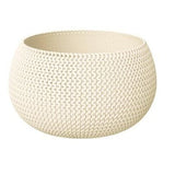 Ghiveci decorativ pentru flori, rotund, crem, 29x19.5 cm, Splofy Bowl