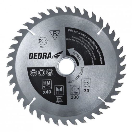 Disc circular, carburi metalice, 60 dinti, 185 mm, Dedra