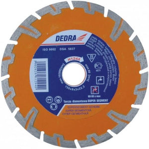 Disc diamantat super-segmentat, beton armat, taiere umeda si uscata, 150 mm, Dedra