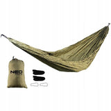 Hamac, cu accesorii, model Survival, verde inchis, max 200 kg, 330x140 cm, NEO