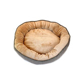 Culcus moale, pentru caine/pisica, rotund, bej, 63x11 cm