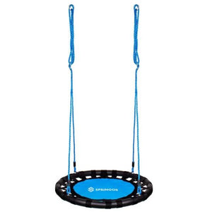 Leagan suspendat, cuib de barza, albastru/negru, max 100 kg, 80 cm