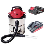 Aspirator cenusa, 20V Li-ion, cu acumulator 2 Ah, incarcator, 18 L, filtru Hepa, Worcraft