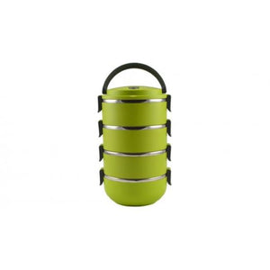 Recipiente pentru transport mancare, plastic, set 4 buc, verde, 4x500 ml, Perfect Home 