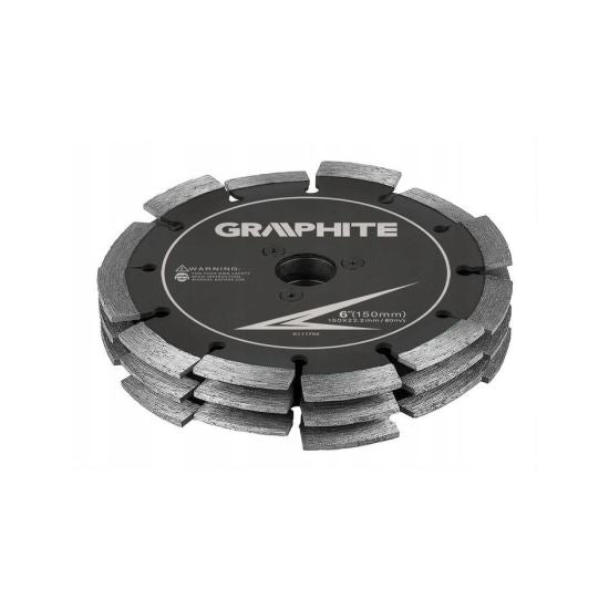 Disc diamantat segmentat, caneluri, set 3 buc, 150 mm, pentru 59G371, Graphite