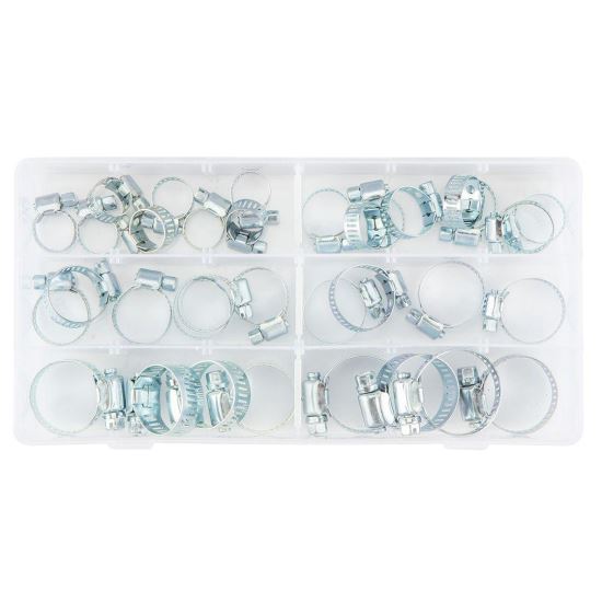 Set 34 coliere metalice cu surub, 16-32 mm, NEO