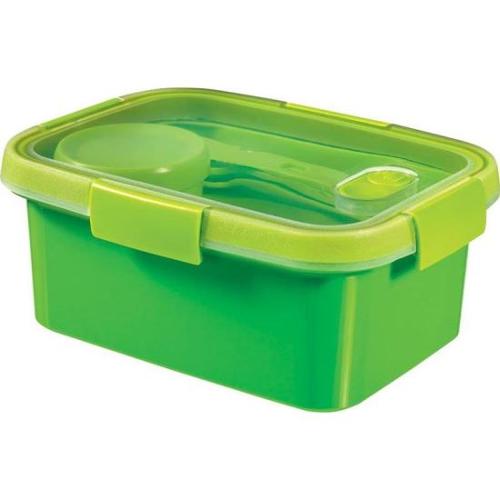 Cutie/caserola alimente, plastic, etansa, verde, 1.2 L, 20x15x9 cm, Curver