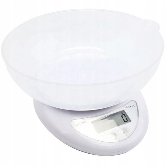 Cantar electronic de bucatarie, alb, max 5 kg, 2xAAA