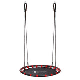 Leagan suspendat, cuib de barza, rosu/negru, max 100 kg, 110 cm, Springos