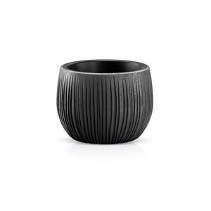 Ghiveci decorativ de flori, rotund, negru, 0.75 L, 14.4x11 cm, Beton Bowl